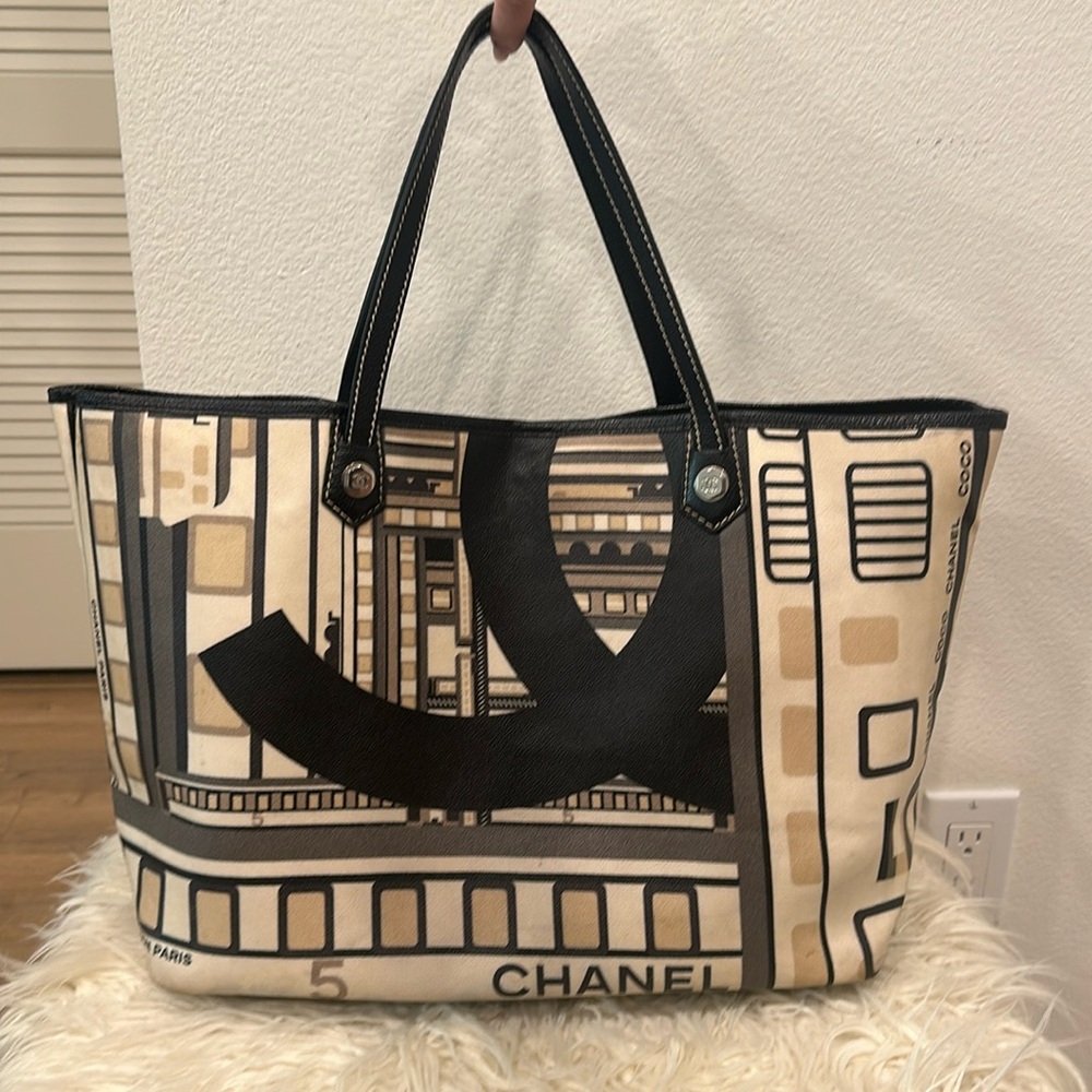 Chanel Printed Leather Tote